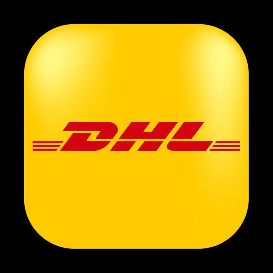 Banco di un punto ritiro con pacchi DHL
