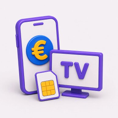 Smartphone appoggiato vicino a una ricevuta di ricarica telefonica